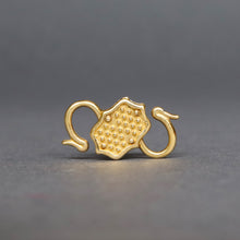 Load image into Gallery viewer, Handmade double ended padlock chain connector made by Jessica Kagan Cushman in bronze.