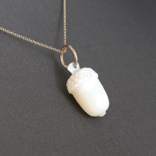 Load image into Gallery viewer, Antique Victorian acorn pendant in mother-of-pearl & 9ct gold