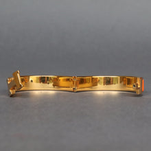 Load image into Gallery viewer, Vintage Hermès ‘clic clac’ bracelet with enamel & gold plate