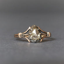 Load image into Gallery viewer, Antique Georgian rose cut diamond (0.35ct) ring in 14ct gold