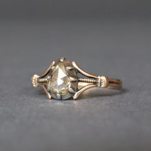 Load image into Gallery viewer, Antique Georgian rose cut diamond (0.35ct) ring in 14ct gold