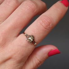Load image into Gallery viewer, Antique Georgian rose cut diamond (0.35ct) ring in 14ct gold