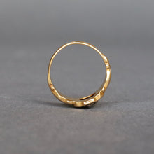 Load image into Gallery viewer, Antique Victorian mourning ring with diamond pansy in 18ct gold