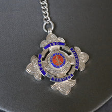 Load image into Gallery viewer, Antique watch chain with gilt links & swivel clasps in sterling silver (14.8" / 37.5cm)