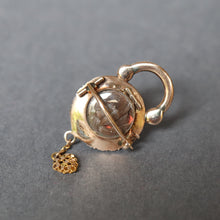 Load image into Gallery viewer, Antique padlock brooch with emerald, ruby & pearls in 9ct gold