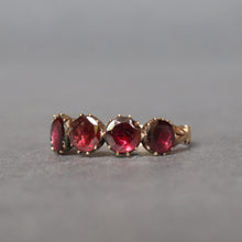 Load image into Gallery viewer, Antique Georgian era five stone garnet ring in 9ct gold