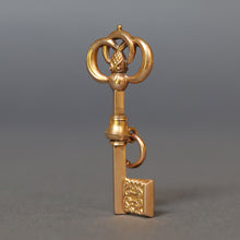 Load image into Gallery viewer, Antique Victorian era serpent watch key pendant in 18ct gold