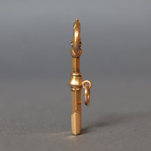 Load image into Gallery viewer, Antique Victorian era serpent watch key pendant in 18ct gold