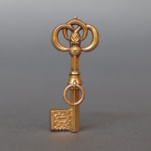 Load image into Gallery viewer, Antique Victorian era serpent watch key pendant in 18ct gold