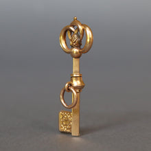 Load image into Gallery viewer, Antique Victorian era serpent watch key pendant in 18ct gold