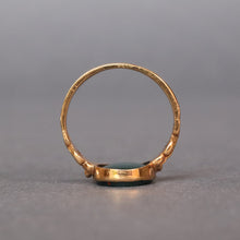 Load image into Gallery viewer, Antique Victorian intaglio signet ring with bloodstone in 14ct gold
