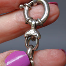Load image into Gallery viewer, Vintage heavy Italian bracelet with lifebuoy clasp in sterling silver