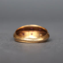 Load image into Gallery viewer, Vintage mid-century ruby ring with star setting in 18ct gold
