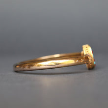 Load image into Gallery viewer, Antique horseshoe bangle with coral & turquoise in 14ct gold