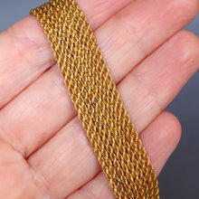 Load image into Gallery viewer, Antique Victorian era rope link long guard chain in 15ct gold (57" / 145cm)