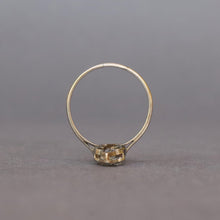 Load image into Gallery viewer, Antique 'north south' ring with old cut diamonds (1ct) in silver
