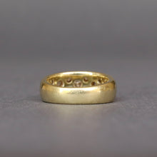 Load image into Gallery viewer, Vintage heavy stacking band with mixed cut diamonds