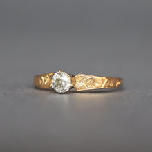 Load image into Gallery viewer, Antique Victorian diamond (0.3ct) engagement ring in 15ct gold