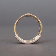 Load image into Gallery viewer, Vintage five-band harem ring with diamonds, spinels & tourmalines