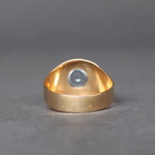 Load image into Gallery viewer, Vintage mid-century minimalist ring with grey spinel in 18ct gold