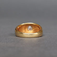 Load image into Gallery viewer, Gypsy ring with OEC diamond (0.3ct) & star setting in 18ct gold