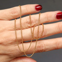 Load image into Gallery viewer, Vintage ball link necklace by Italian jewellery maker Pomellato in 18ct yellow gold. 18k ball chain necklace. Signed ball chain necklace.