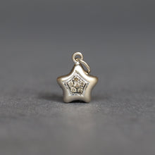 Load image into Gallery viewer, Starfish pendant with champagne diamonds in 18ct white gold