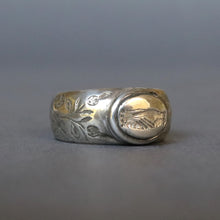 Load image into Gallery viewer, Georgian silver posy ring w/motto 'In Good Hope' & clasped hands