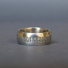 Load image into Gallery viewer, Georgian silver posy ring w/motto 'In Good Hope' & clasped hands
