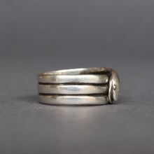 Load image into Gallery viewer, Antique Victorian era coiled snake ring in sterling silver