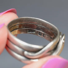 Load image into Gallery viewer, Antique Victorian era coiled snake ring in sterling silver