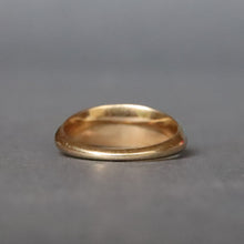 Load image into Gallery viewer, Antique blue enamel ribbon ring with pearls in 15ct gold