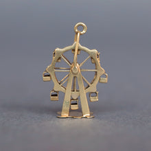 Load image into Gallery viewer, Vintage ferris wheel spinning charm in 14ct gold