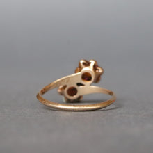 Load image into Gallery viewer, Antique garnet and pearl 'toi et moi' cluster ring in 9ct gold