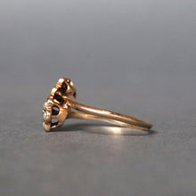 Load image into Gallery viewer, Antique garnet and pearl 'toi et moi' cluster ring in 9ct gold