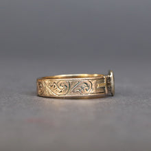 Load image into Gallery viewer, Antique Victorian era faith, hope & charity stacking band in 9ct gold