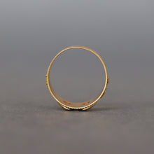 Load image into Gallery viewer, Antique double heart 'mizpah' ring with diamonds in 18ct gold