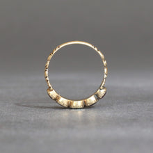 Load image into Gallery viewer, Antique Georgian era five stone garnet stacking ring in 14ct gold