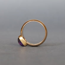 Load image into Gallery viewer, Antique Edwardian era amethyst stacking ring in 18ct gold