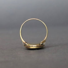 Load image into Gallery viewer, Antique Georgian verre églomisé silhouette ring in 9ct gold