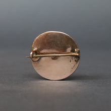Load image into Gallery viewer, Antique Victorian 'Man in the Moon' brooch with saphiret glass & paste gems in 9ct gold