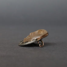 Load image into Gallery viewer, Antique Victorian 'Man in the Moon' brooch with saphiret glass & paste gems in 9ct gold