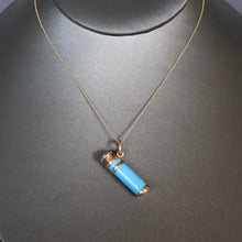 Load image into Gallery viewer, Antique Victorian telescopic pencil pendant in enamel & 9ct gold