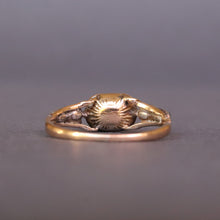 Load image into Gallery viewer, Antique Georgian era flat-cut garnet & diamond ring in 14ct gold