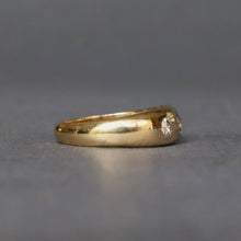 Load image into Gallery viewer, Antique three stone old cut diamond (0.4ct) ring in 18ct gold
