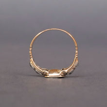 Load image into Gallery viewer, Antique Georgian era flat-cut garnet & diamond ring in 14ct gold