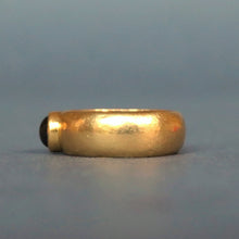 Load image into Gallery viewer, Antique Edwardian era cabochon tourmaline ring in 23ct gold