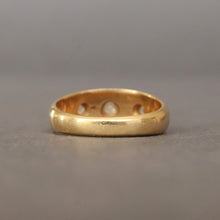 Load image into Gallery viewer, Antique Art Deco era diamond three stone gypsy ring in 18ct gold
