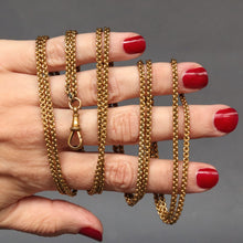 Load image into Gallery viewer, Antique pinchbeck belcher link long guard chain (57" / 144cm)