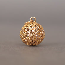 Load image into Gallery viewer, Antique pomander pendant with openwork design in 9ct gold